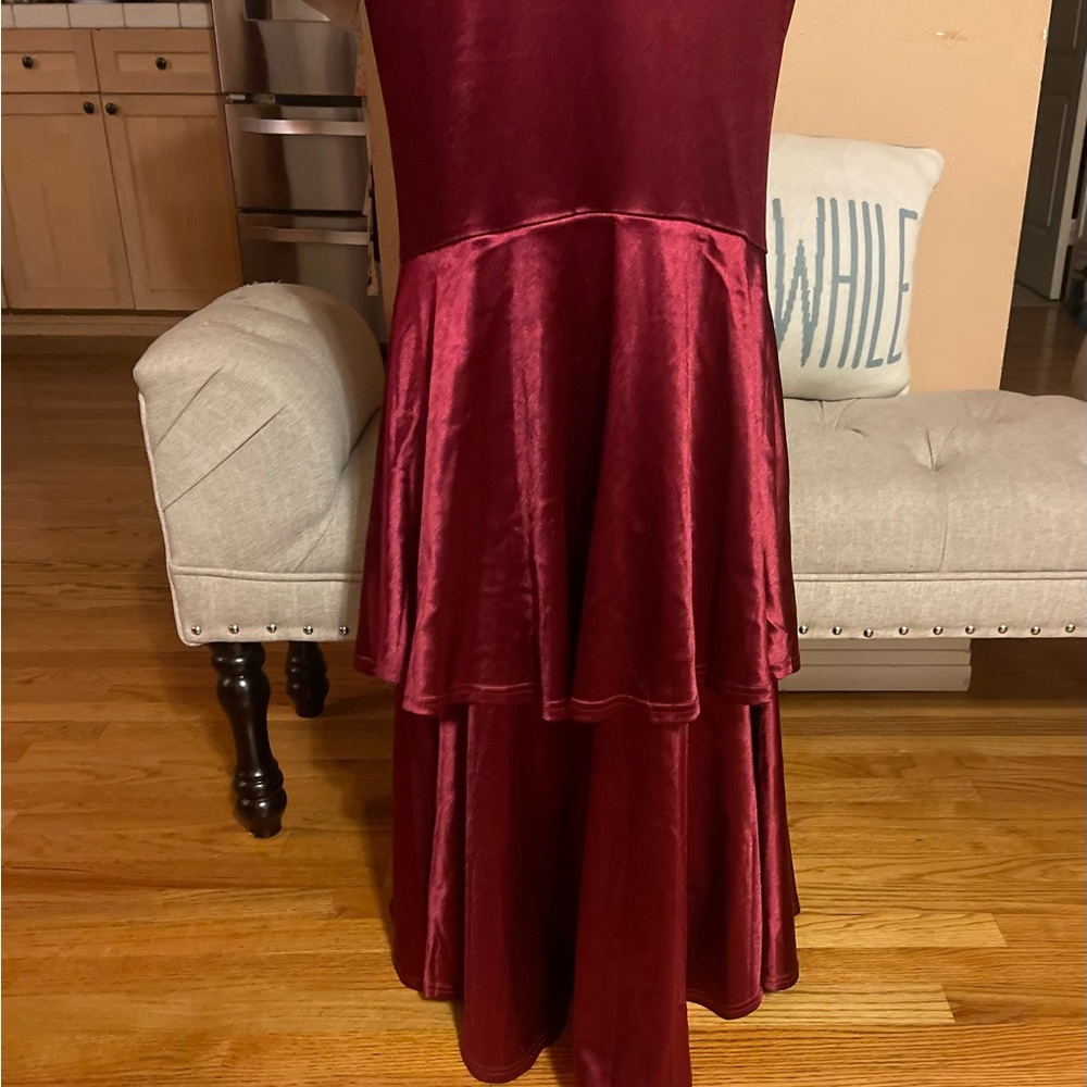 Gorgeous Windsor ruffle burgundy night dress size L New nonTags - Picture 6 of 6